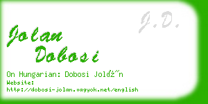 jolan dobosi business card